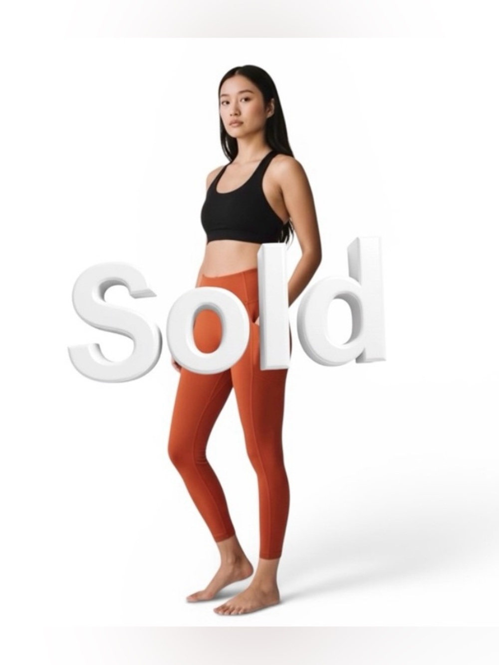 REI Women's High-Waisted Burnt Orange Leggings with Pockets. Size X-Small